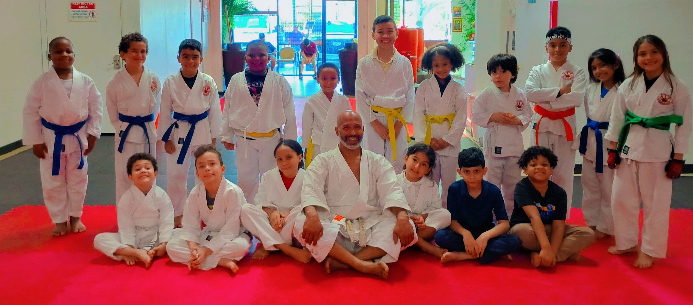 Kids karate class with Sensei Moises
